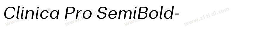 Clinica Pro SemiBold字体转换